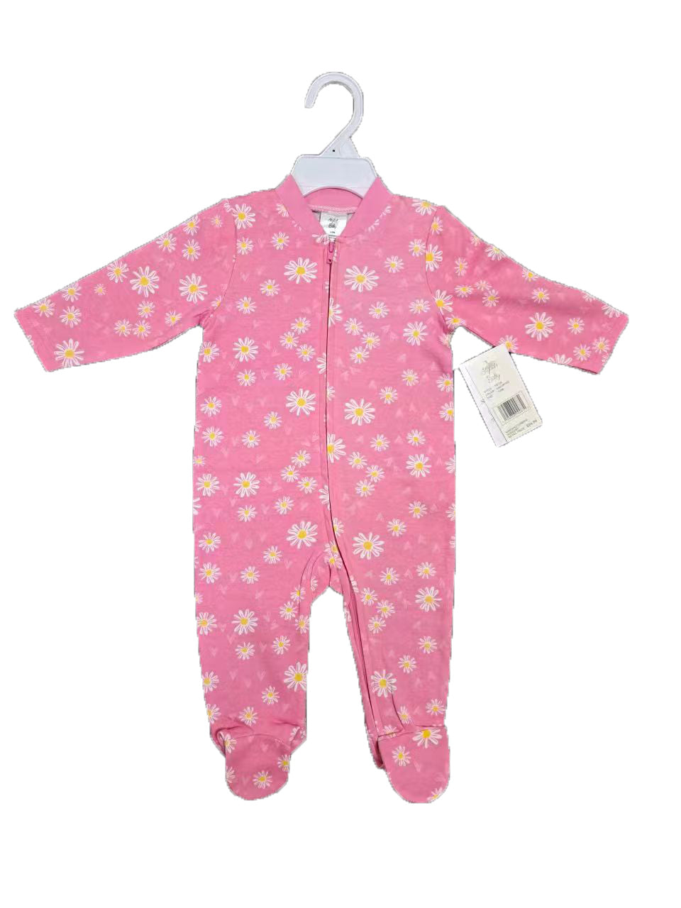 Printed Newborn Onesies w/ Zipper - 0-9M - Floral Print