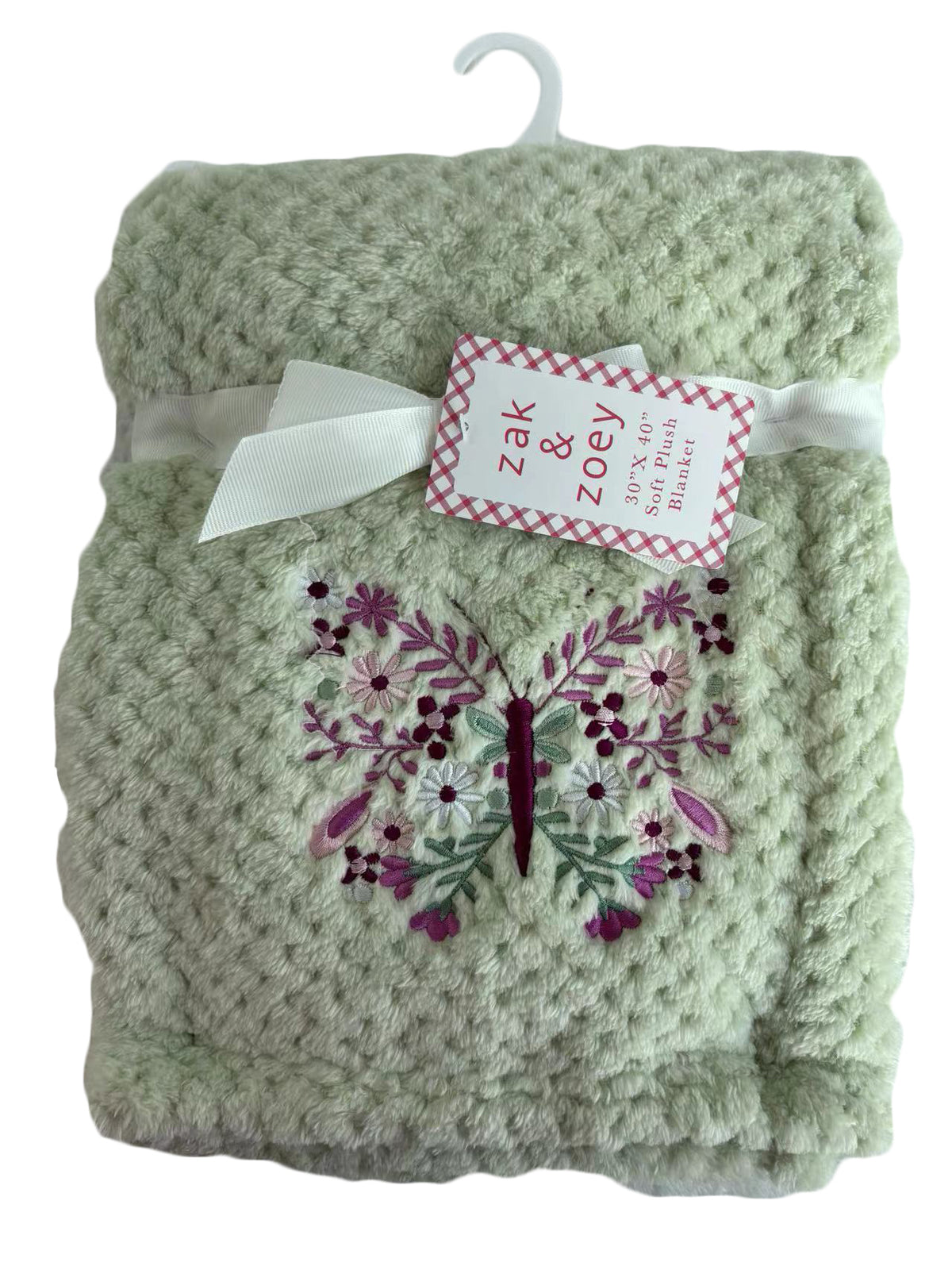 30 x 40 Embroidered Applique Baby Blankets - Royal Cloud Print