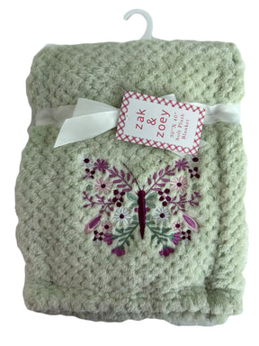 30 x 40 Embroidered Applique Baby Blankets - Royal Cloud Print