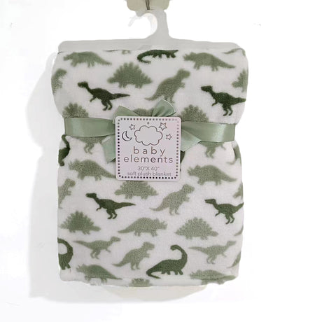 30 x 40 Soft Plush Printed Blankets - Dinosaur Print