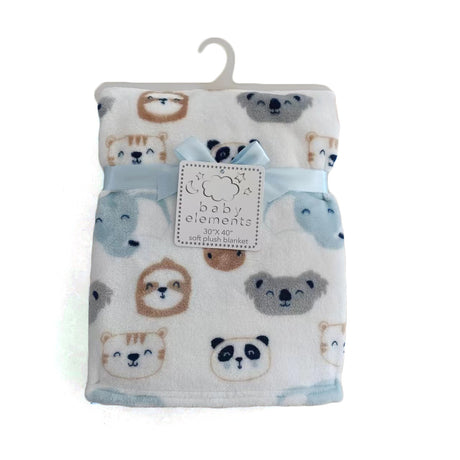 30 x 40 Soft Plush Printed Blankets - Zoo Animal Print