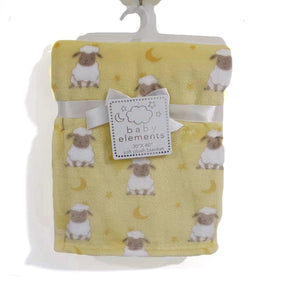 30 x 40 Soft Plush Printed Blankets - Sheep Print