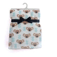 30 x 40 Soft Plush Printed Blankets - Bear Print