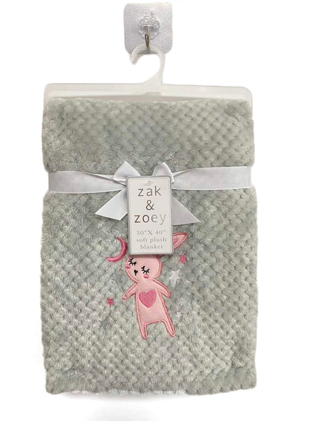 30 x 40 Embroidered Applique Baby Blankets - Love Bunny