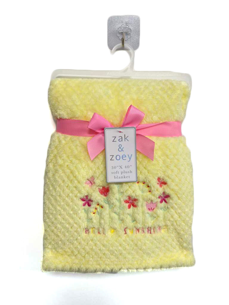 30 x 40 Embroidered Applique Baby Blankets - Floral Print