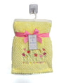 30 x 40 Embroidered Applique Baby Blankets - Floral Print