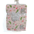 30 x 40 Soft Plush Printed Blankets - Koala  & Leaf Print