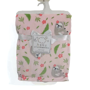 30 x 40 Soft Plush Printed Blankets - Koala  & Leaf Print