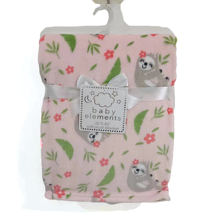 30 x 40 Soft Plush Printed Blankets - Koala  & Leaf Print