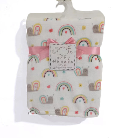30 x 40 Soft Plush Printed Blankets - Rainbow Print