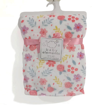 30 x 40 Soft Plush Printed Blankets - Floral & Leaf