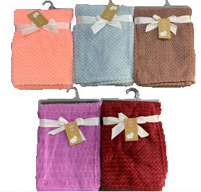 30 X 40 Textured Blankets - Assorted Colors & Assorted GSM Weights