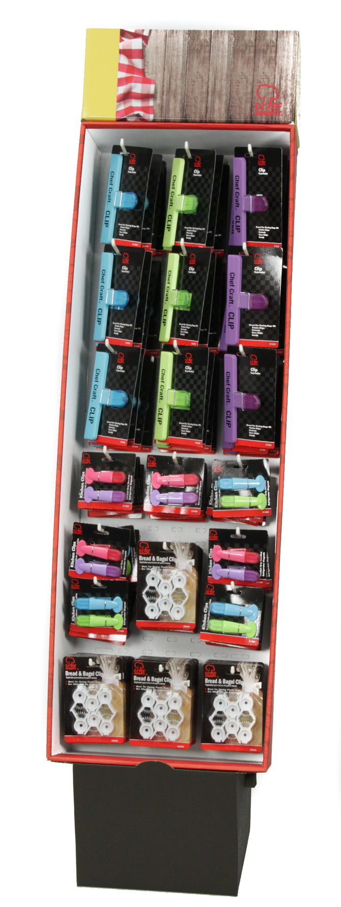 Bag Clips in Floor Display