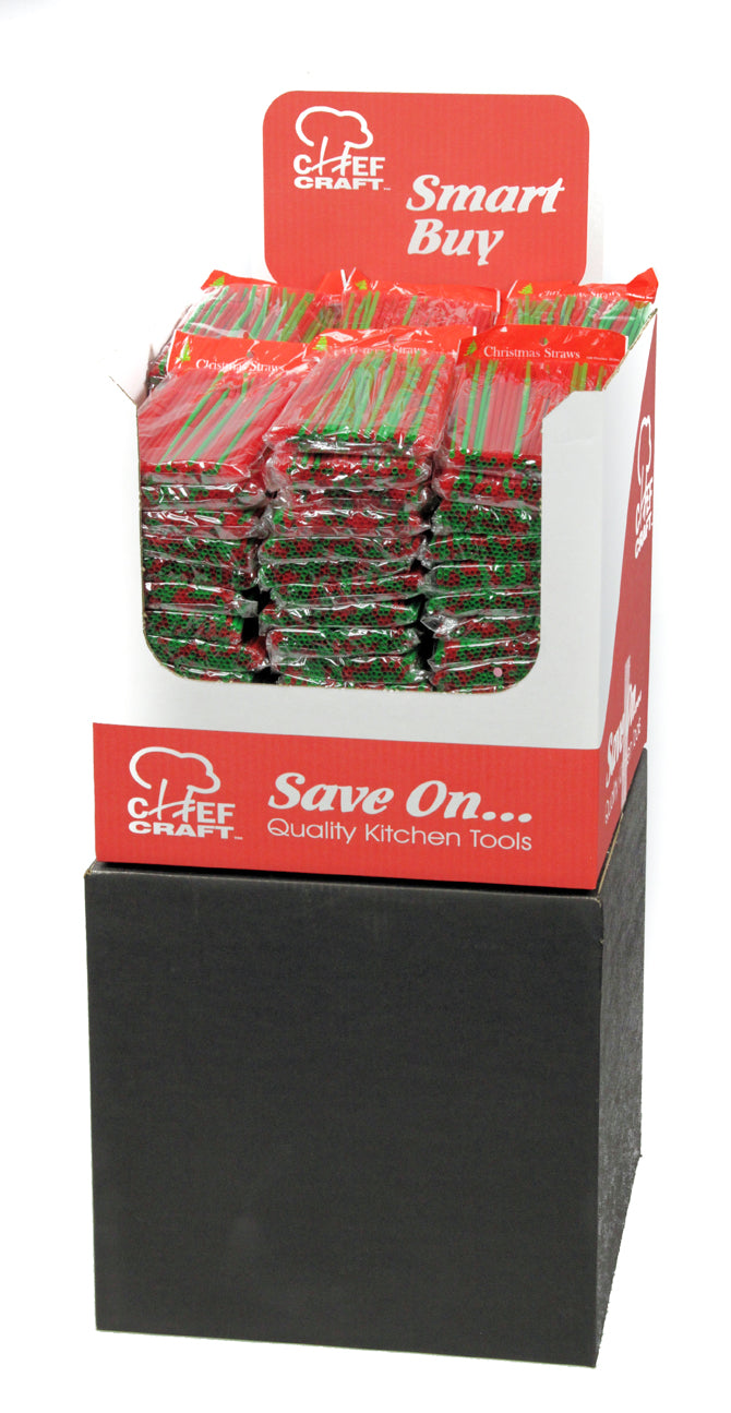Christmas Straws in Floor Display