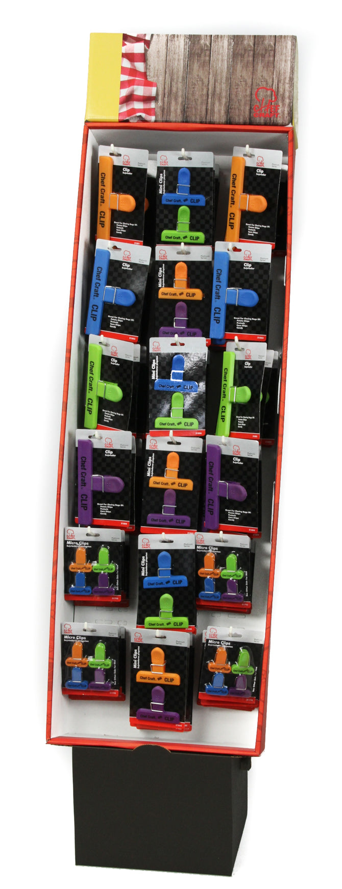 Assorted Bag Clips in Floor Display