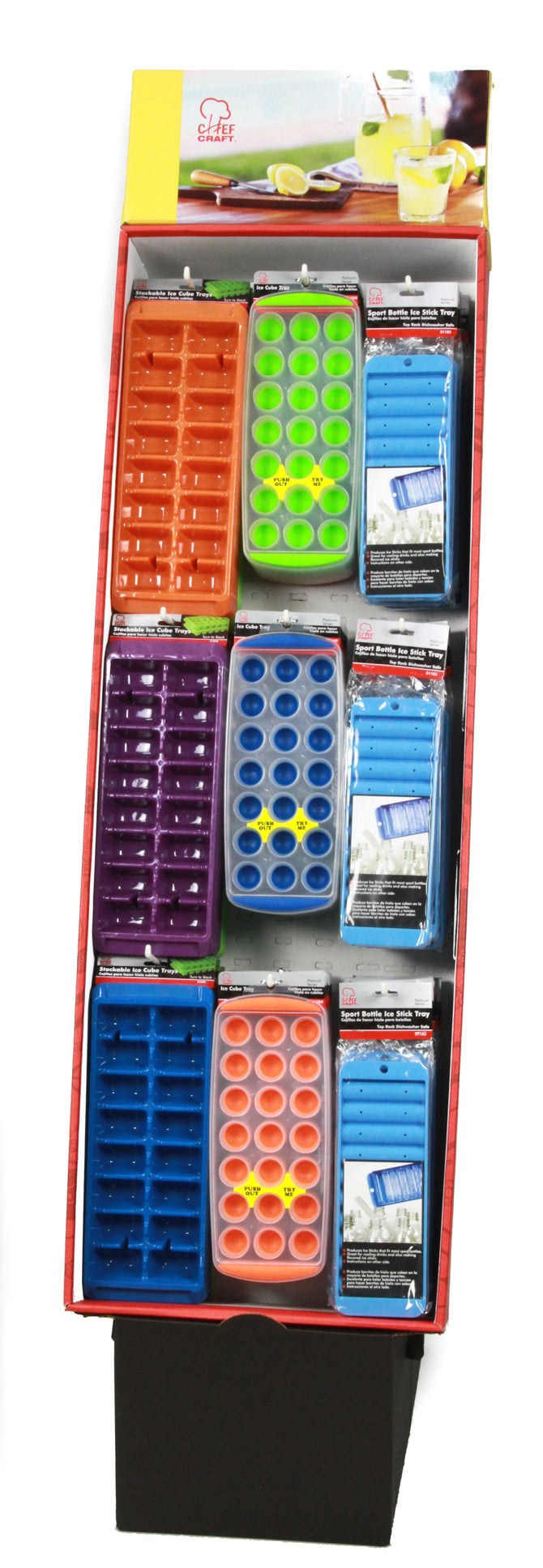 Ice Cube Trays in Floor Display