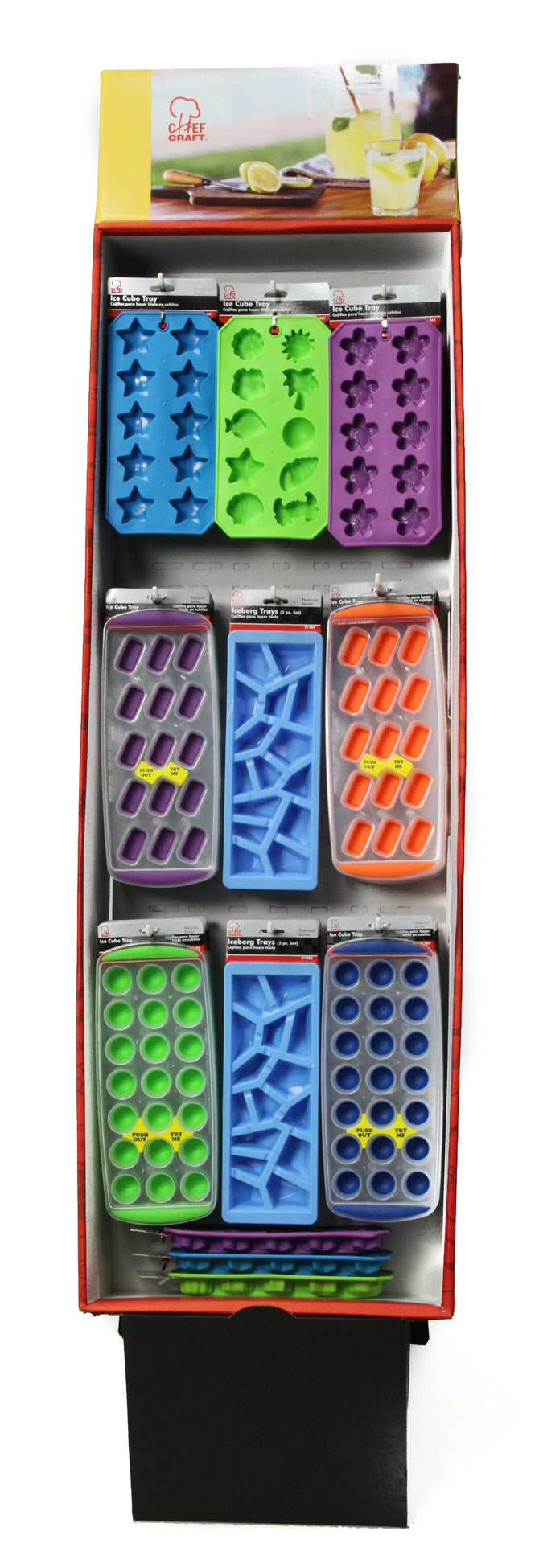 Ice Cube Trays Assortment in Floor Display