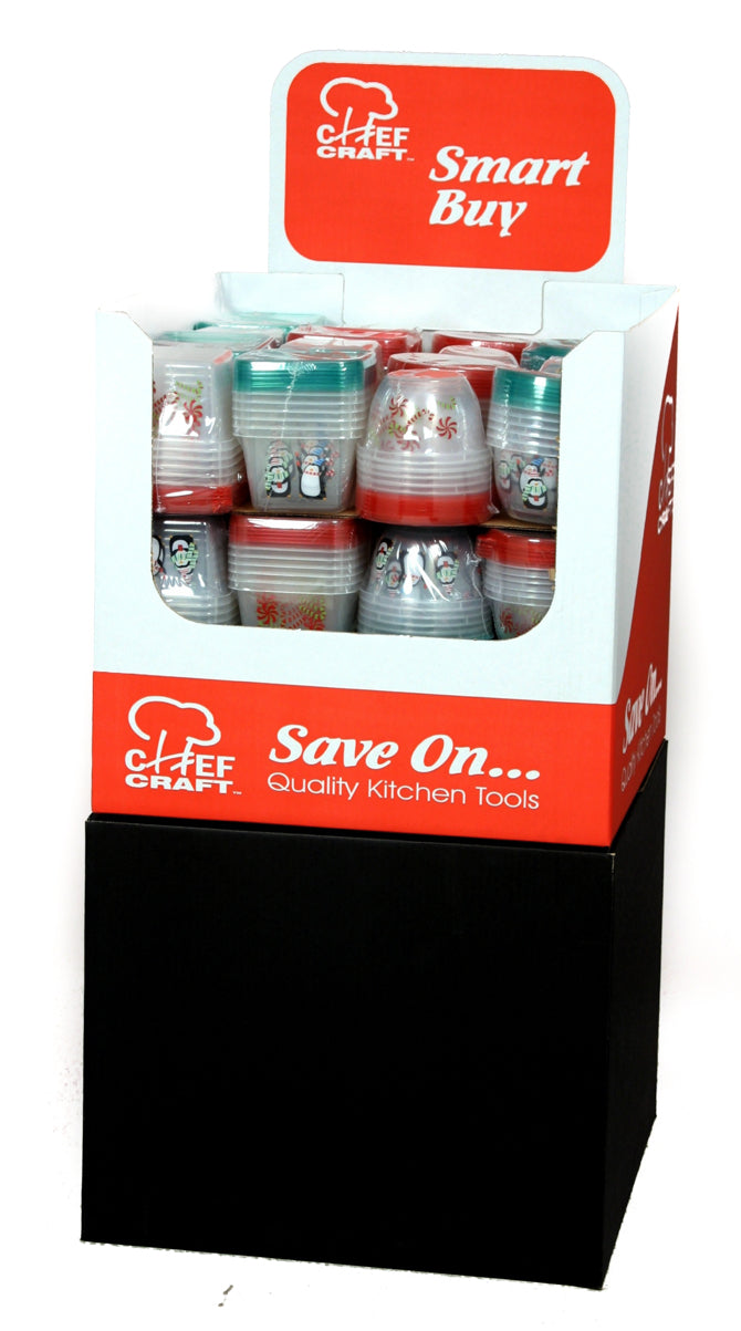 Storage Containers in Floor Display
