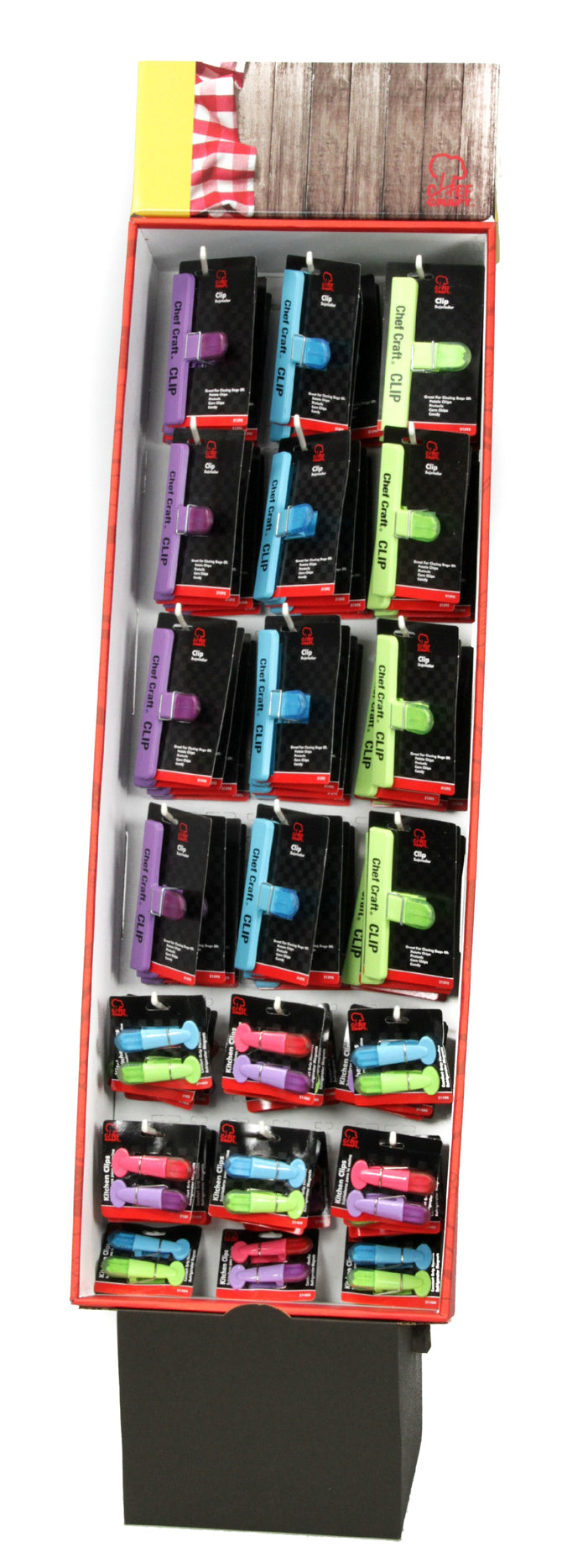 Bag Clips in Floor Display