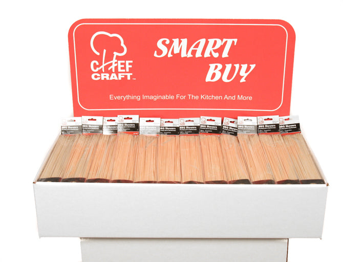 10" Bamboo Skewers in Floor Display