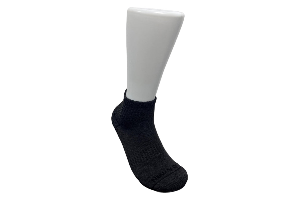 Women's Quarter-Length Socks - Black - Size 9-11