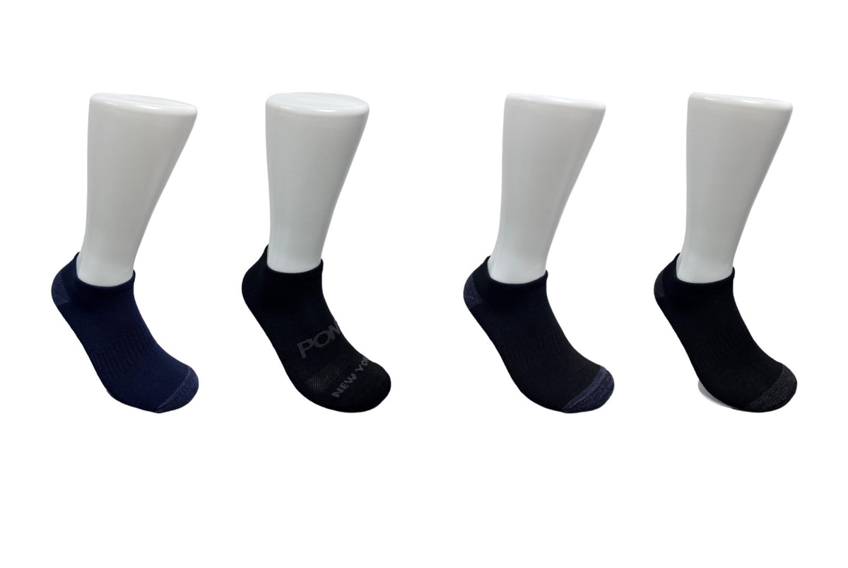 Men's Low Cut Cushion Socks - Black - Size 10-13