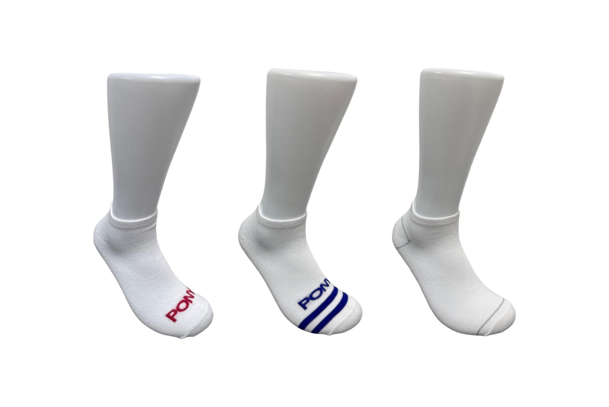 Men's Low Cut Socks - White - Size 10-13