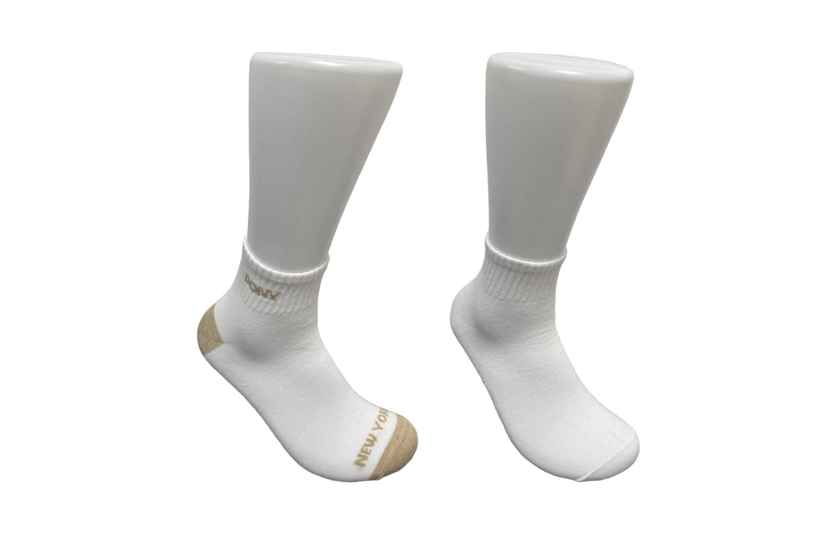 Men's Quarter-Length Socks - White - Size 10-13