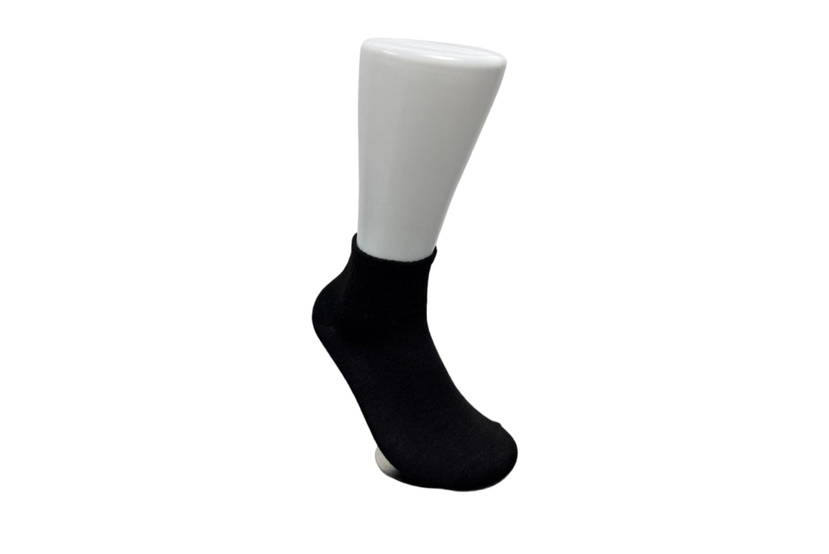 Men's Quarter-Length Socks - Black - Size 10-13