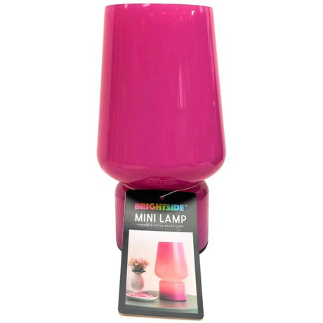 Brightside 8.5" Open Top Glass LED Lamp in Pink