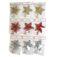 Tree Topper Star 3 Styles Ea In Red/ Silv/ Gold Xmas Pbh