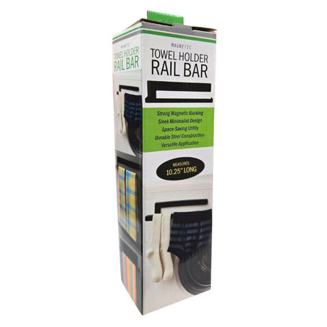 10.25" Iron Swivel Magnetic Towel Holder Rail Bar