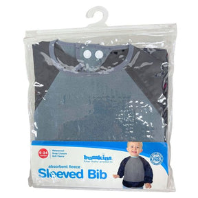 Bumkins Gray Absorbent Sleeved Bib