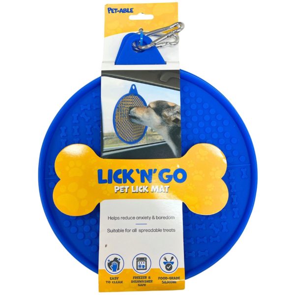 Pet-Able 2 Pack Lick N' Go Pet Lick Mats with Carabiner