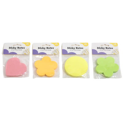 Sticky Notes 100sheet Fun Shaped Pads 4ast Clrs Pbh
