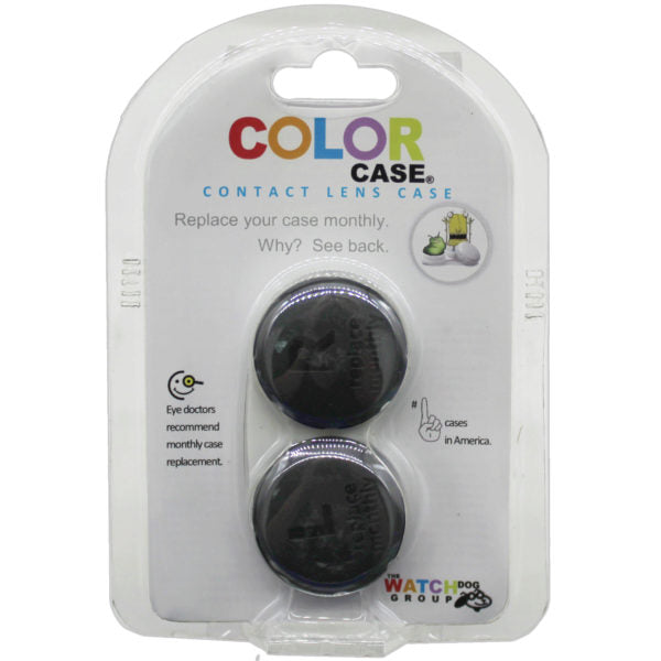 Color Case Black Screw Top Contact Lens Case