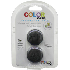 Color Case Black Screw Top Contact Lens Case