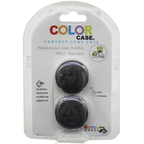 Color Case Black Screw Top Contact Lens Case