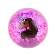 Afro Unicorn 3" Light Up Glitter Water Ball in Display