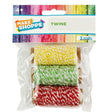 Make Shoppe 3 Count 10.9 Yard Green Yellow and Red Yard Craft Twine