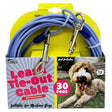 30 Foot Leash Tie-Out Cable With Secure Latches