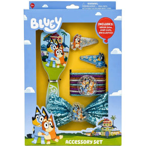 Bluey Accessory Set with Hair Brush and Blue Bow