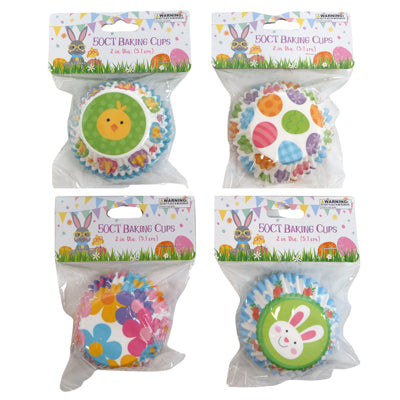 Baking Cups Easter Asst 2in 50ct Mdsgstrip Preloaded Pbh