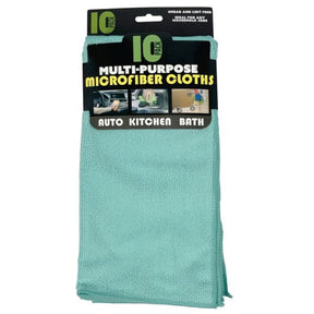 10 Pack 12 x 12" Microfiber Non-Abrasive Super Absorbent Cleaning Cloths Pack