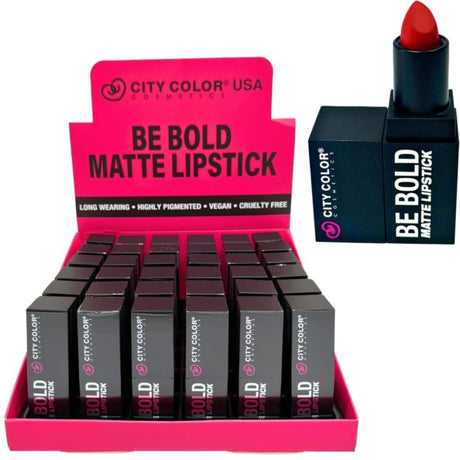 City Color Vintage Be Bold Matte Lipstick In Countertop Display
