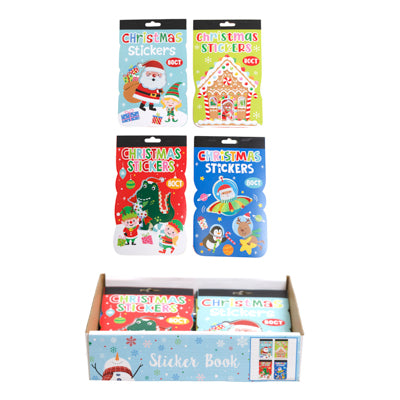 Sticker Book Christmas 5pg 80ct 4ast In 48pc Pdq