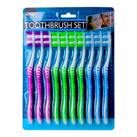 10 Pack Toothbrush Set