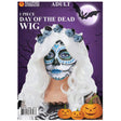 Day of the Dead Long White Hair  Wig