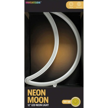 Brightside 12" Moon LED Neon Table Light Stand