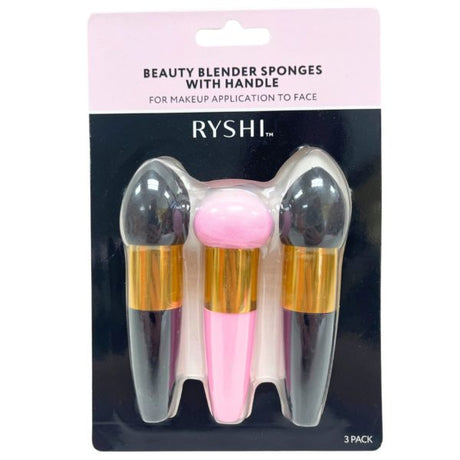 Ryishi 3 Pack Beauty Sponge with Wands